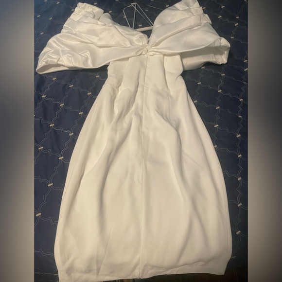 MARIBEL CREPE RUFFLE SHOULDER DRESS - Picture 10 of 10